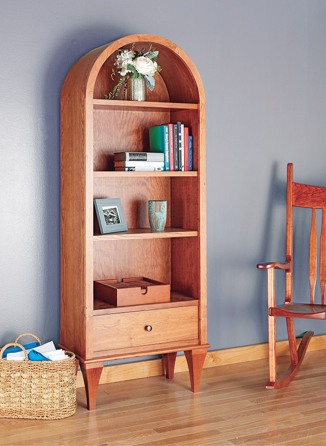 Round-Top Bookcase- Finished