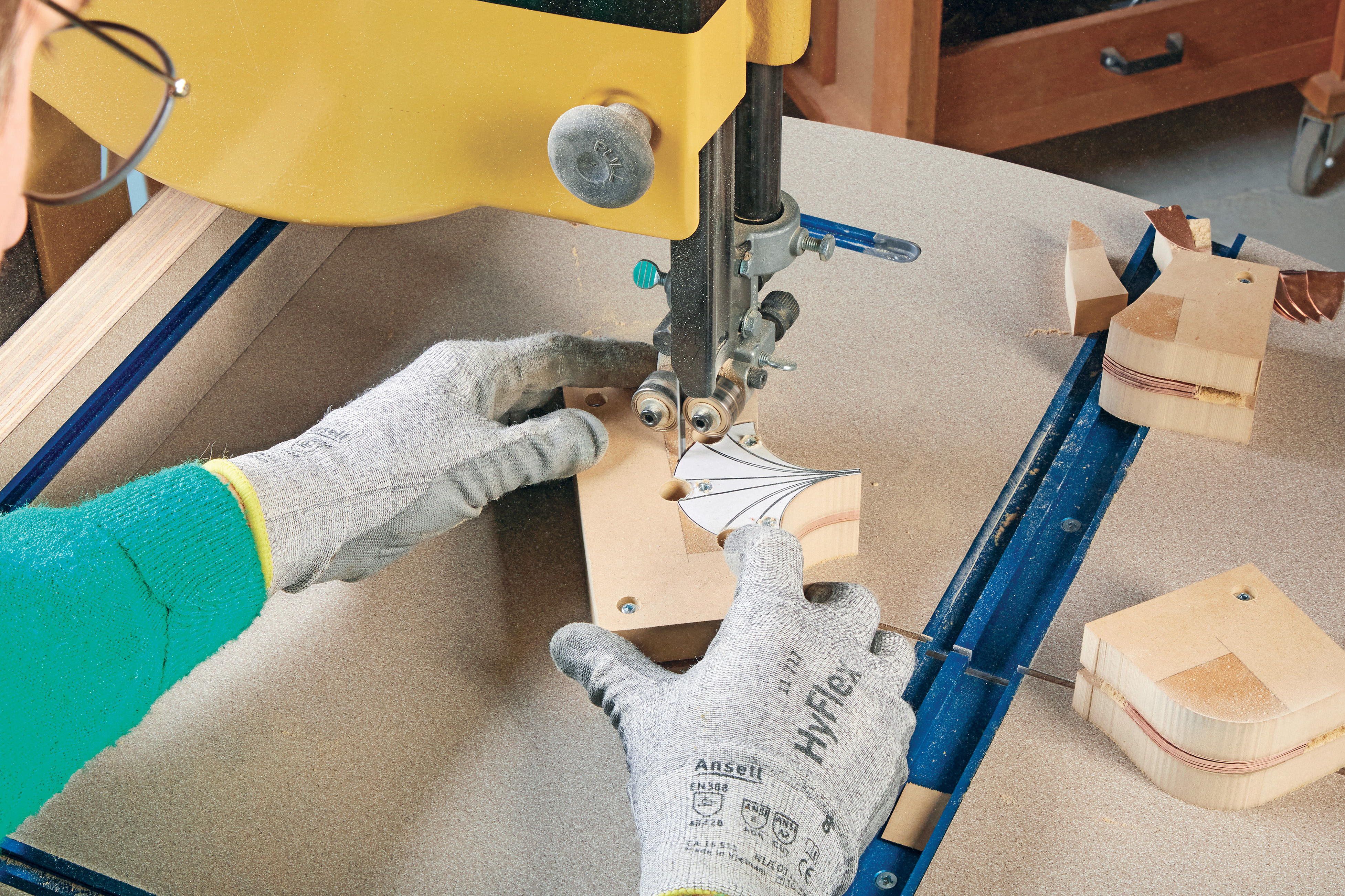 using band saw to cut metal