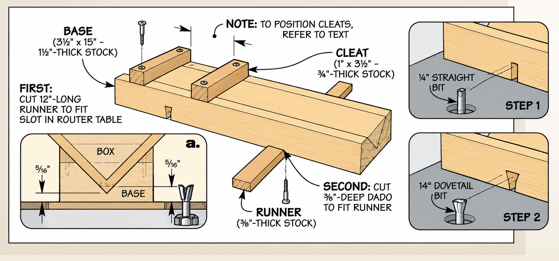 dovetail spline jig diagram