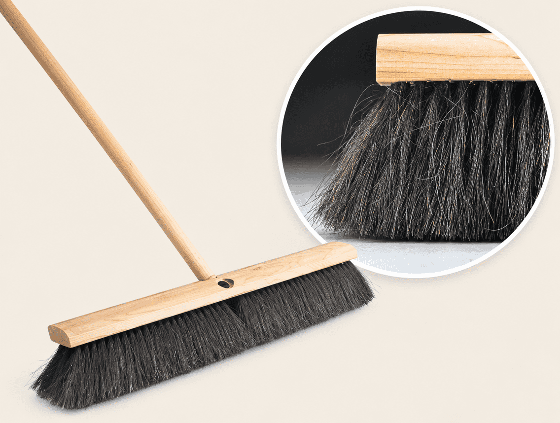Horse hair Broom with Bristle Detail