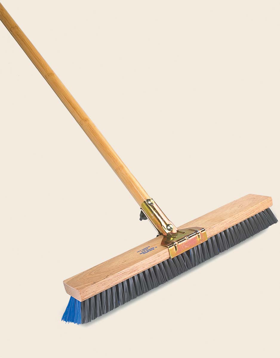 shop horsehair broom with long bristles for semi-smooth surfaces