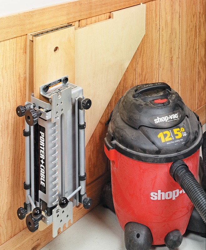 fold-down dovetail workstation