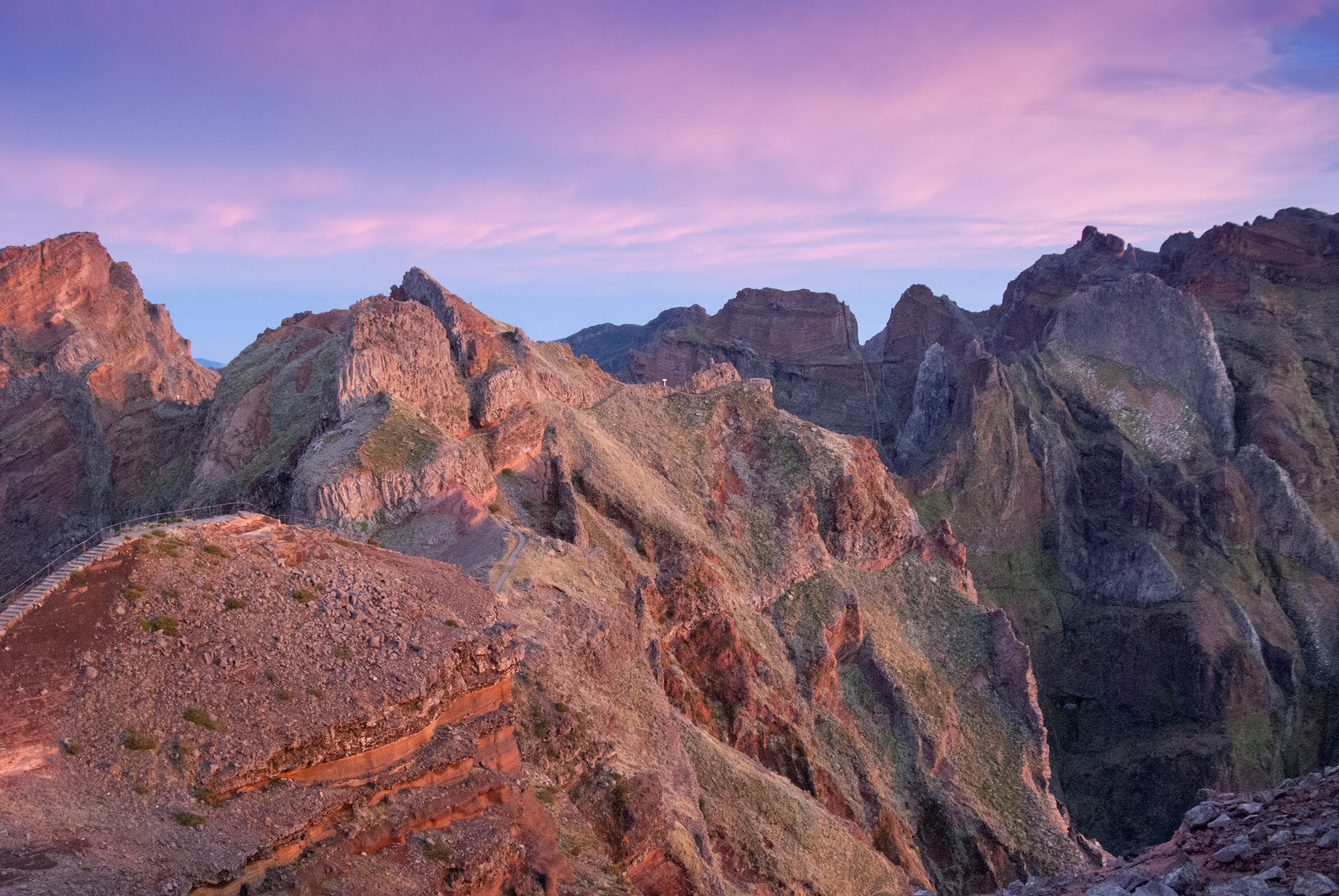 Sunrise at central massif, Madeira, Getty