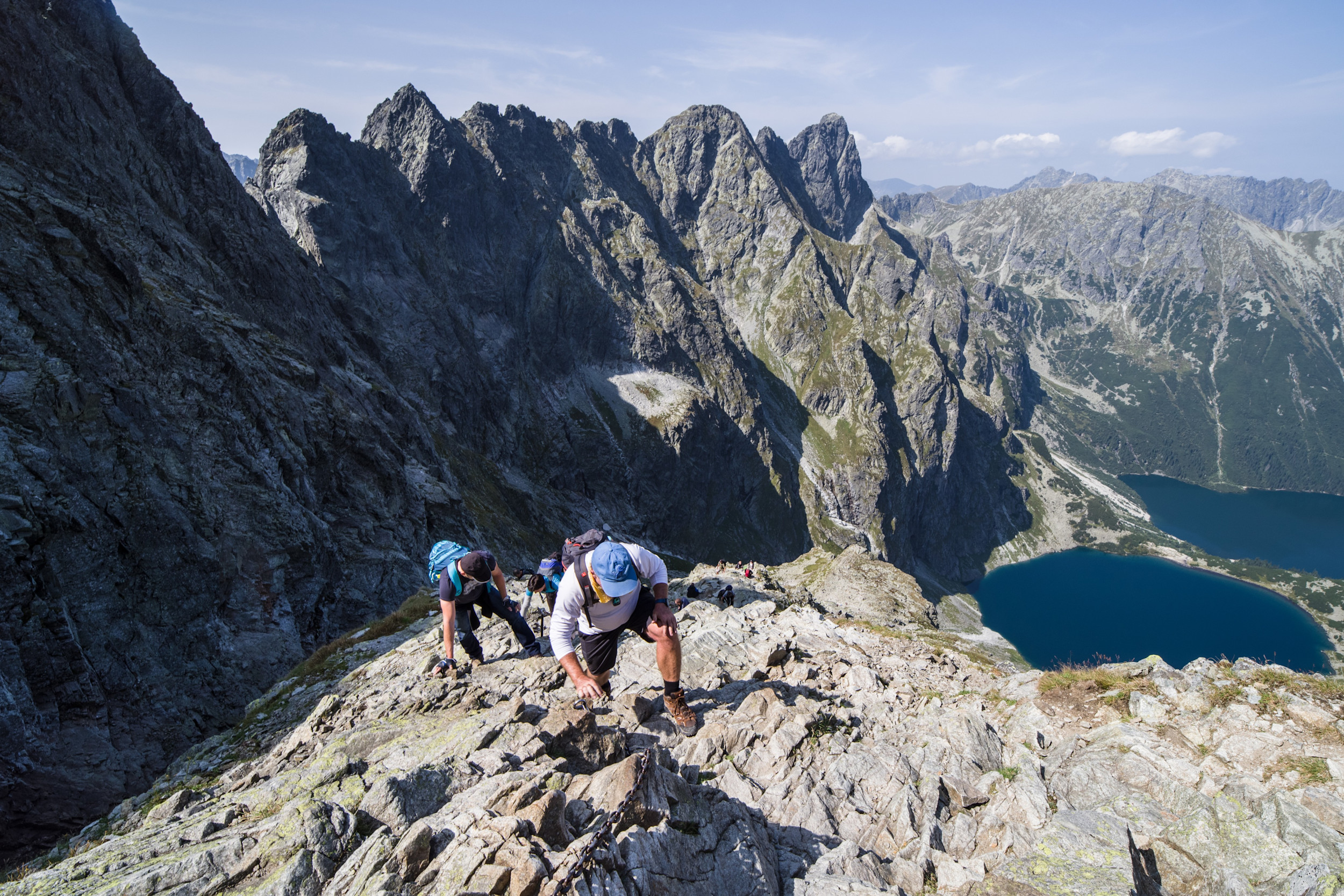 Climbing Rysy, Tatra Mountains, Poland. Photo: Host // Carpathian Adventures