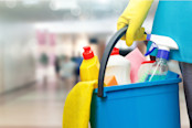 Cleaning products concept