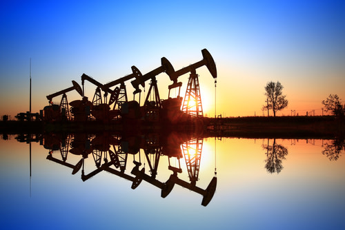 Oil Pump at sunset