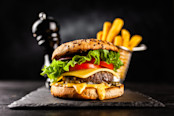 Delicious grilled burgers