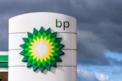 British Petroleum logo sign