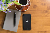 iphone on a table