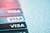 VISA credit cards on the table