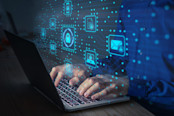 Cyber security IT engineer working on protecting network against cyberattack