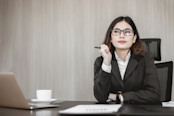 Professional Woman Thinking