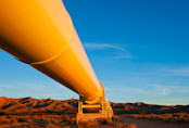 Sunrise on a pipeline