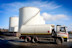 Truck With Fuel Tank and industrial storage site