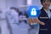 Cyber crime and security concept