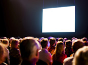 Cinema in the dark.