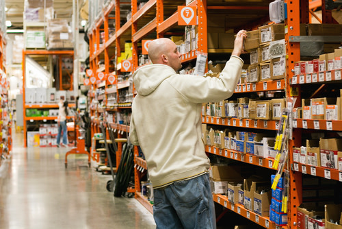 Shopping at Home Depot