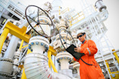 Worker on Oil Rig