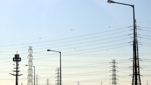 Utility poles and lines.