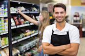 arm crossed at supermarket