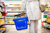 Woman shopping in a grocery store