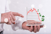 Stock market going down concept