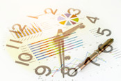 clock with graphs