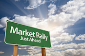 Sign that says "market rally ahead"