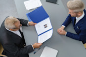 Young man at a job Interview