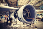 Plane Engine Being Repaired