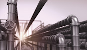 Industrial network with oil pipes