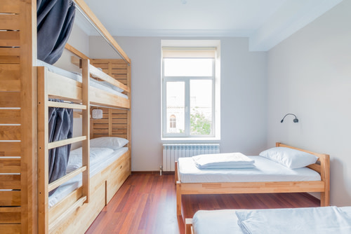 A University dorm room.