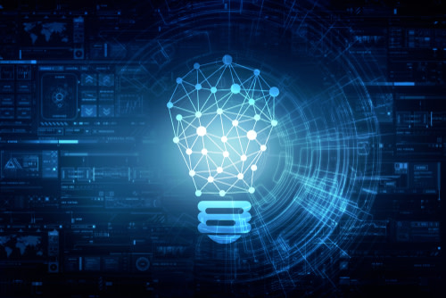 Digital Connections Represented by Lightbulb