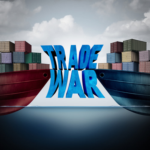 Two ships, trade war.
