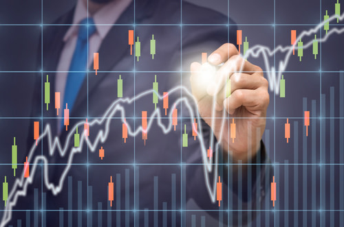 A man drawing a chart.