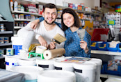 Couple at Paint Store