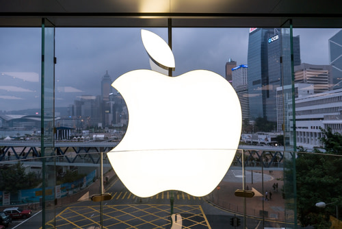 A large Apple Inc. logo.