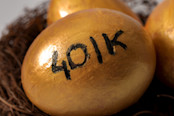 Golden Eggs with the Word 401(k)