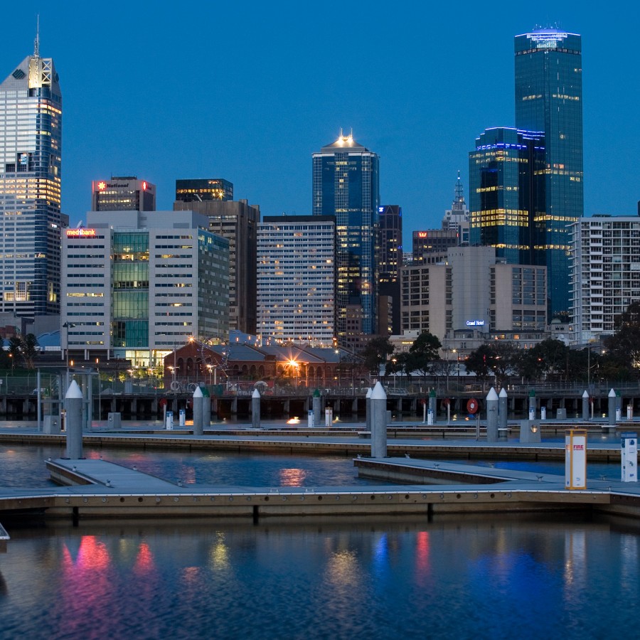 Melbourne docklands twilight-900x900