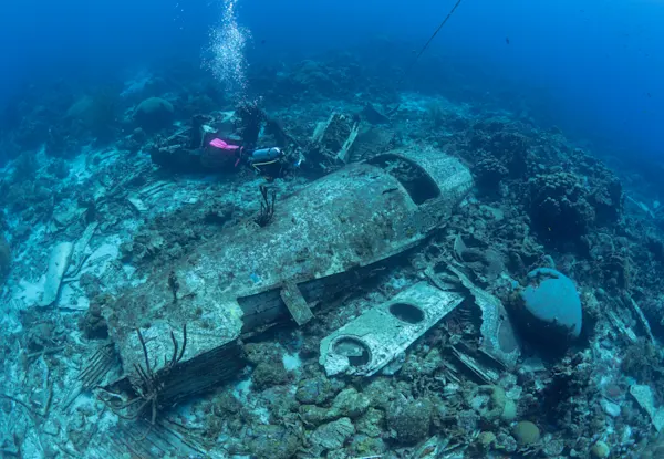Elvins plane wreck - curacao diving