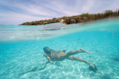 Under water