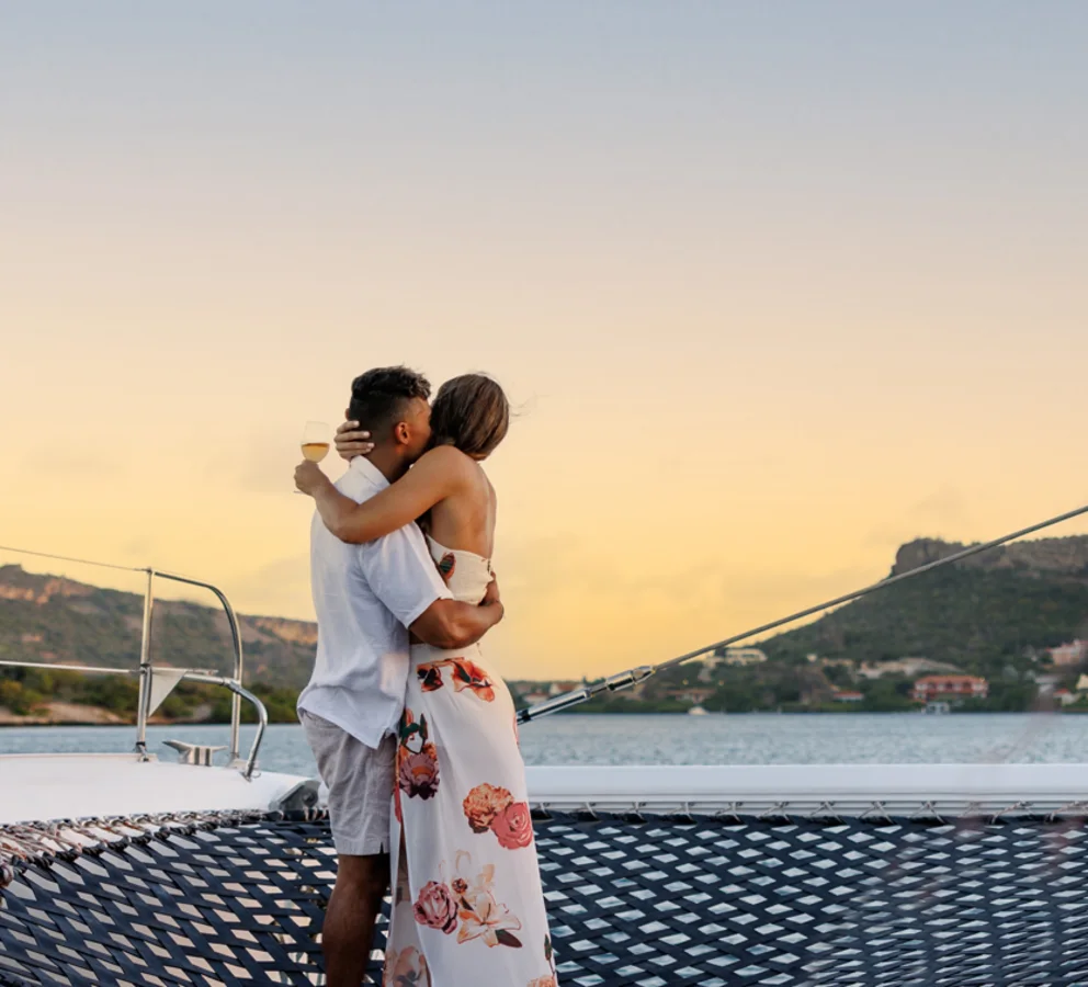 Couple on boat Spanish Water