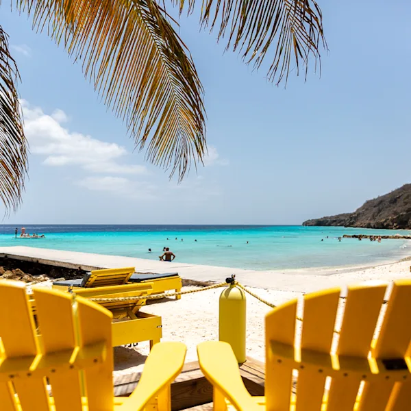 beach chairs at Porto Mari