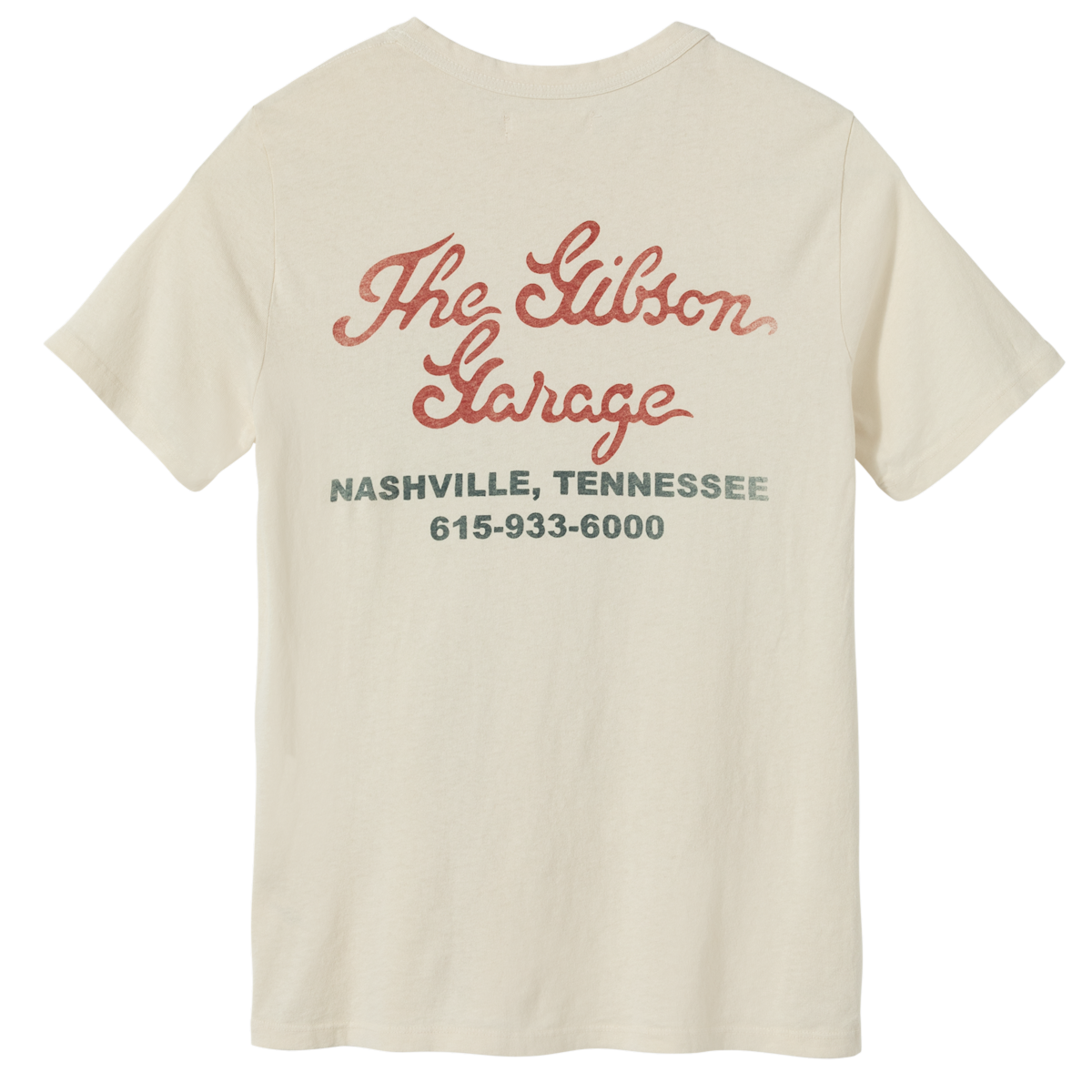 Imogene + Willie x Gibson "The Gibson Garage" Tee (Vintage White) Back