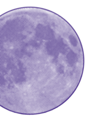Moon Left Bottom Purple