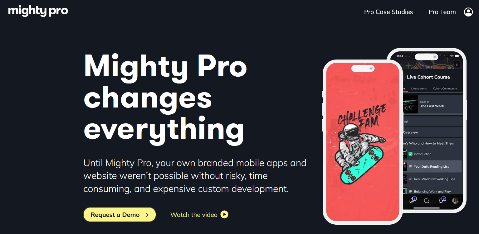 mighty pro homepage