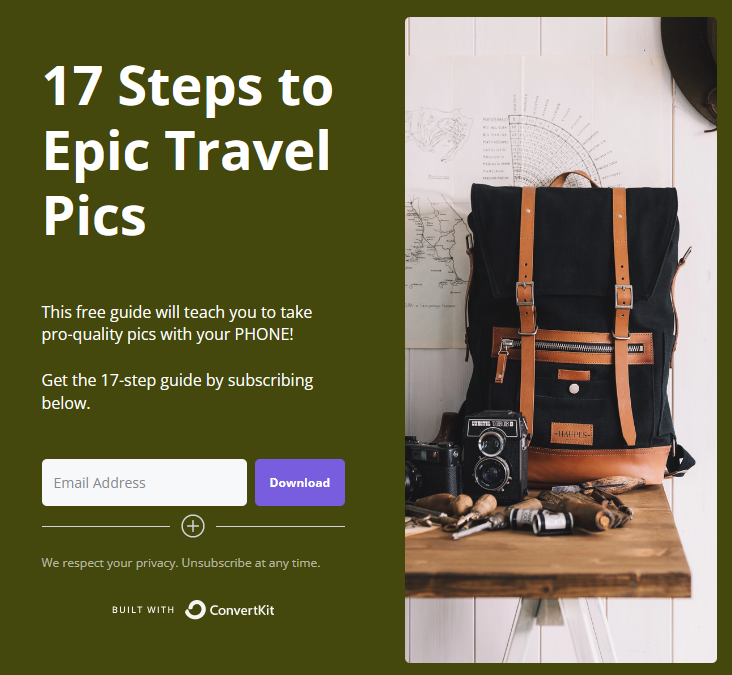 Travel Pics Opt-In