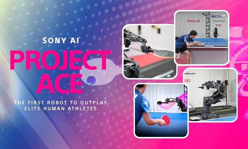 世界初、プロ卓球選手と競えるAI搭載ロボットシステム