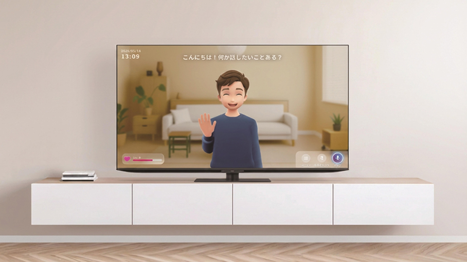 AIキャラクターと会話ができるテレビ向けサービス