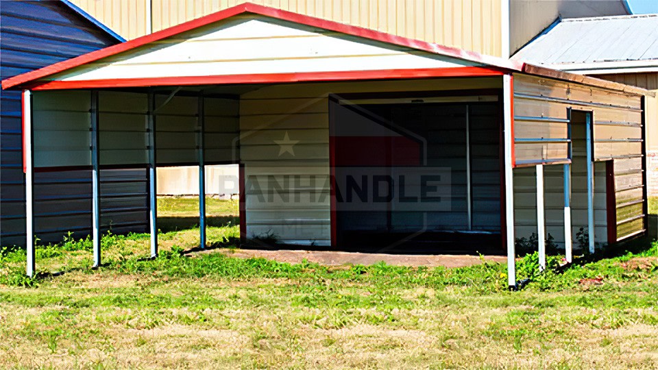 20x30x7 Vertical Roof Combo Carport 20x30x7 Vertical Roof Combo Carport